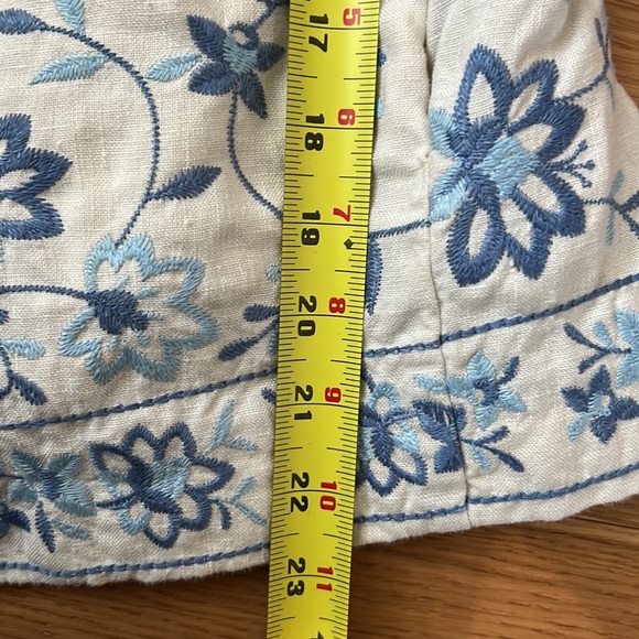 J Jill 100% Linen Floral Embroidered Jacket / Blazer.  Size Petite Small. - Picture 14 of 15